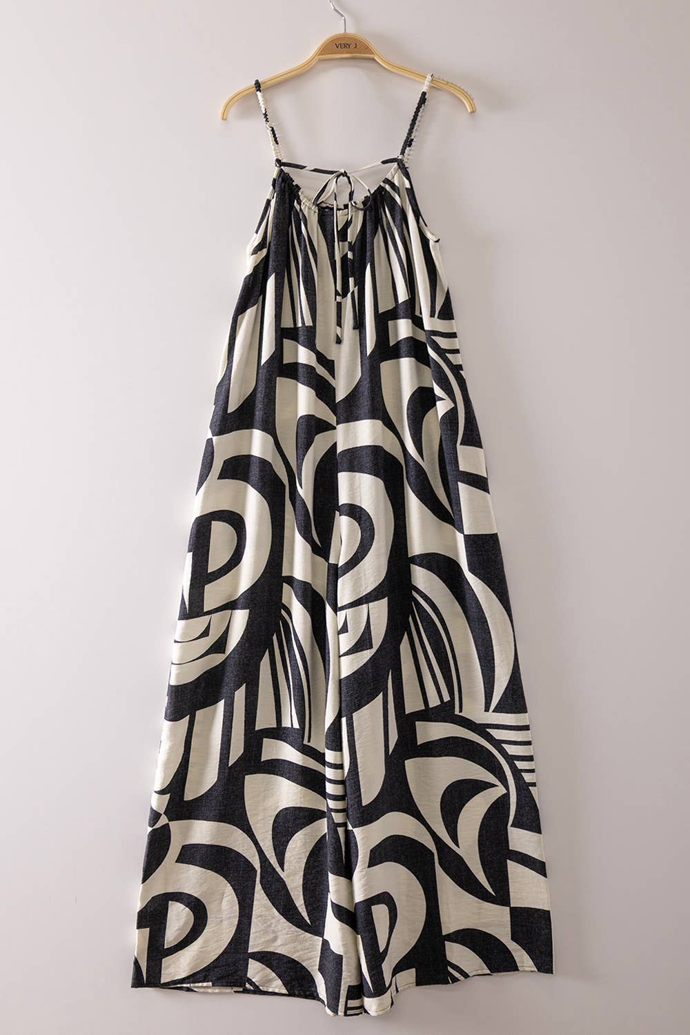Sleeveless Oversized Woven Print Jumpsuit
