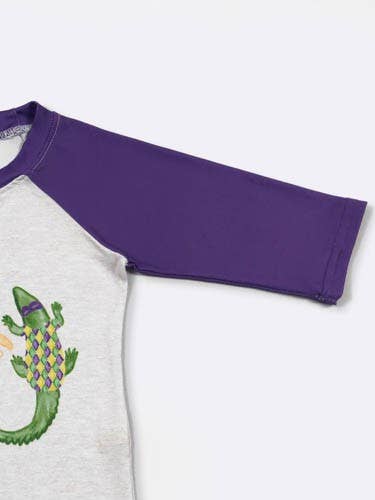 Kids Pelican Raglan Mardi Gras