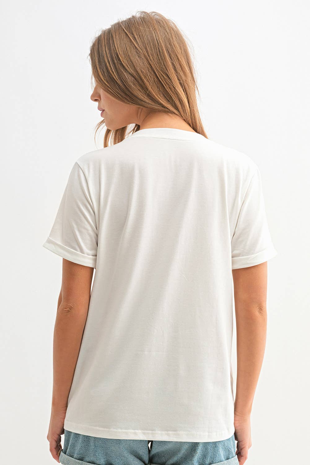Football Sequin Patch Graphic T Shirt