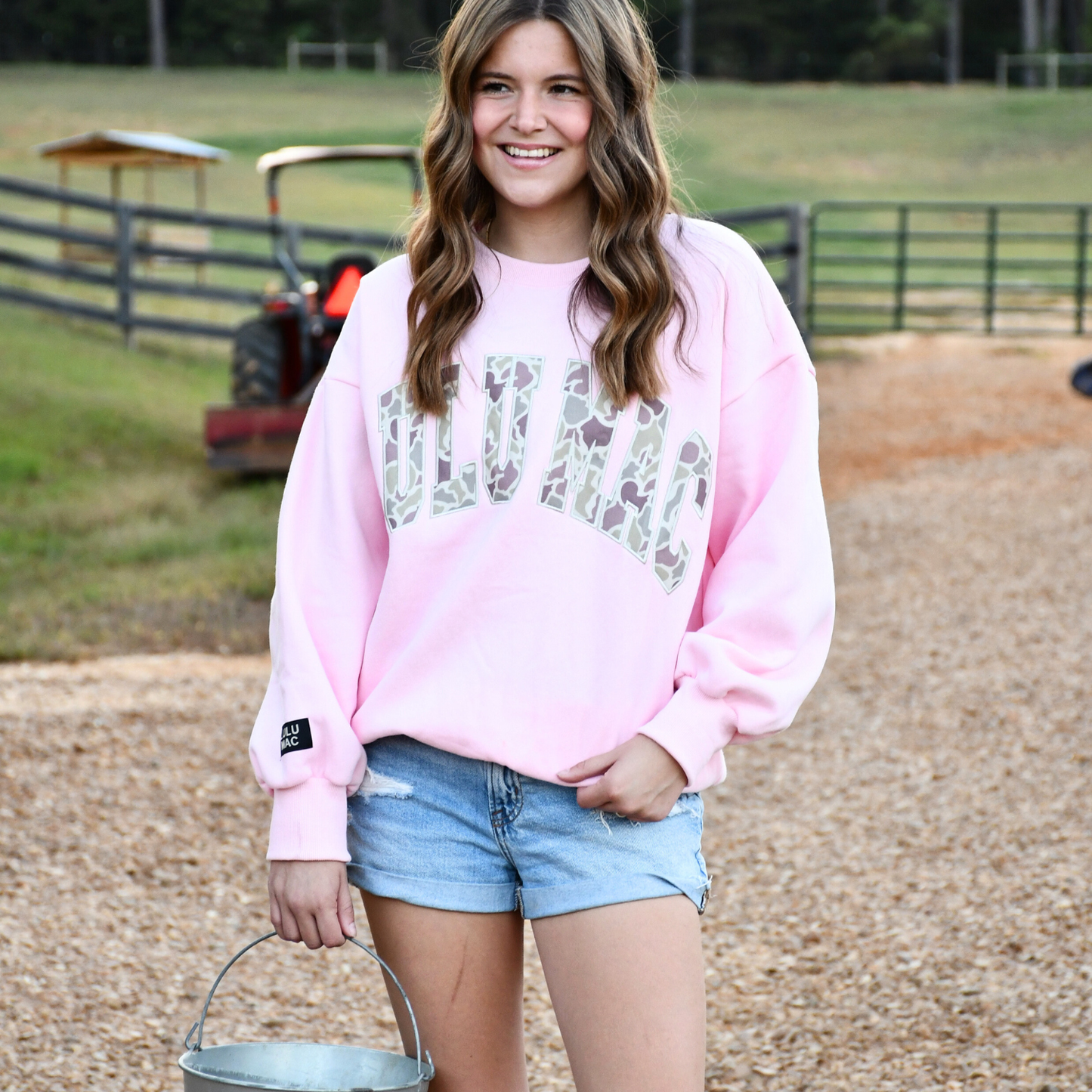 Lulu Mac CAMO Sweatshirt ~ LIGHT PINK