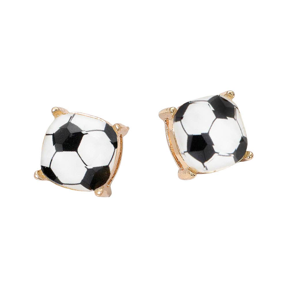 Sports Square Stud Earring