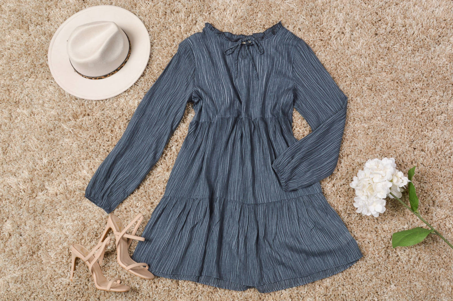 Pleats Tunic/Dress Boho Tiered