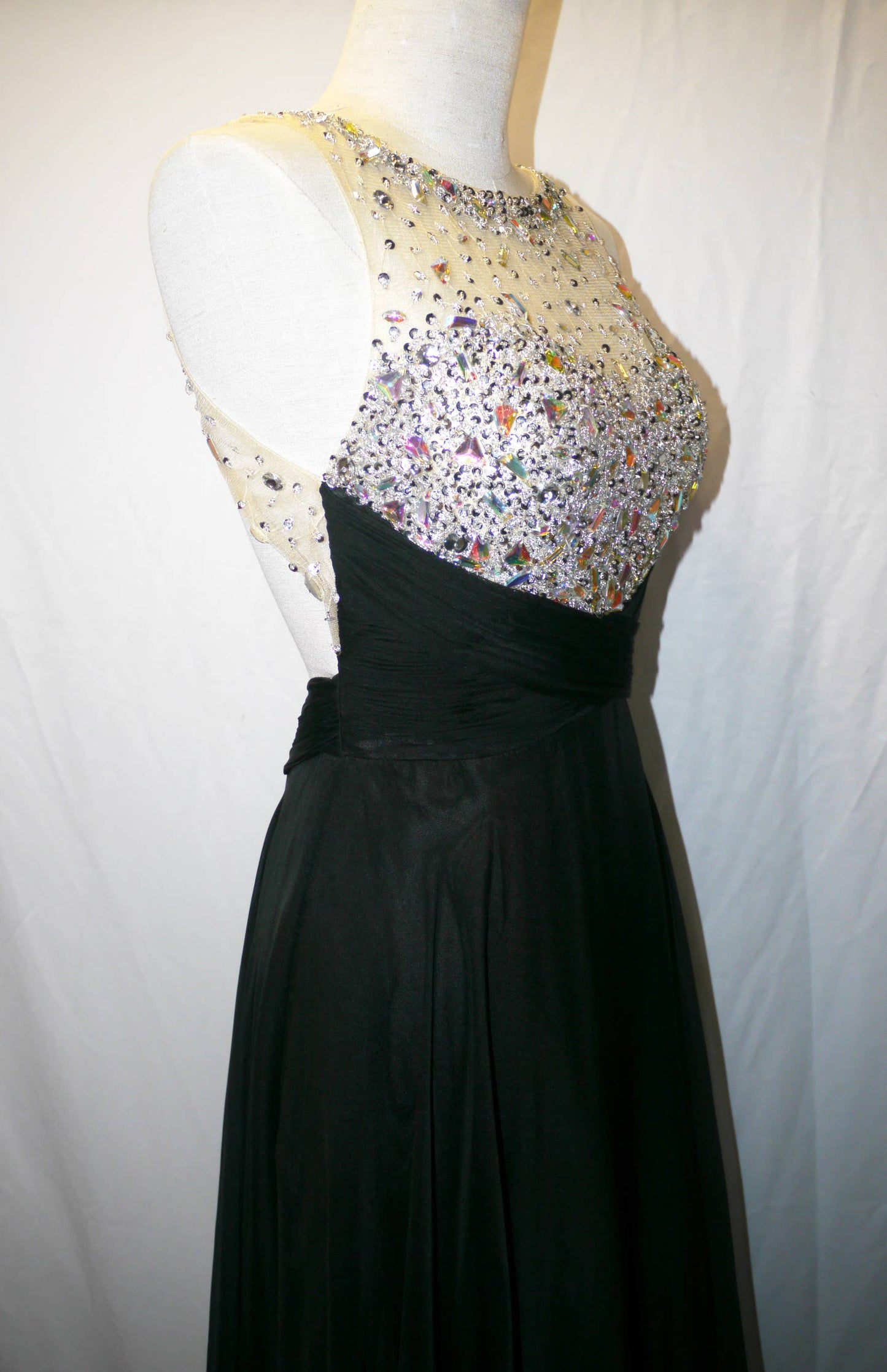 Chiffon Dress With Jewel Rhinestones ~ Medium