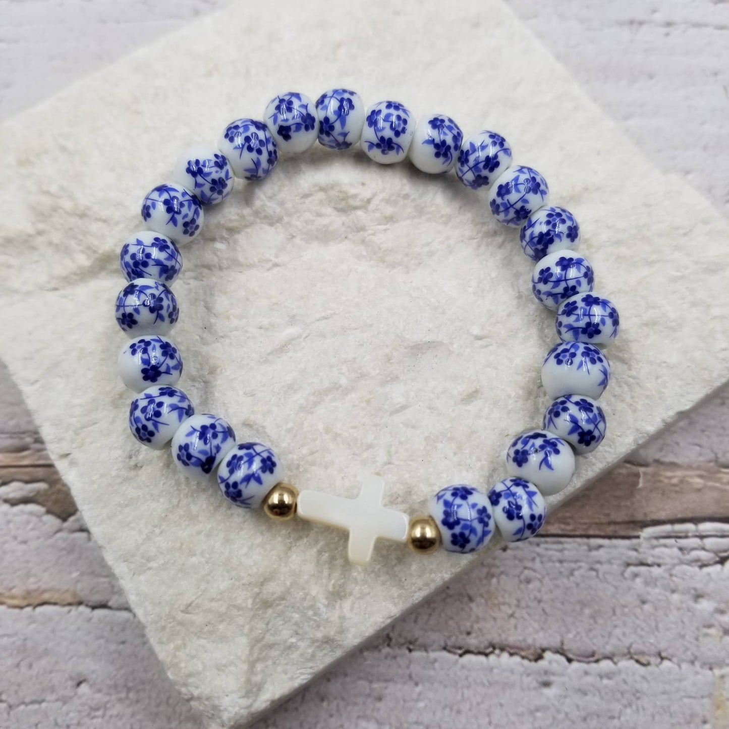 Beaded Cross Bracelet