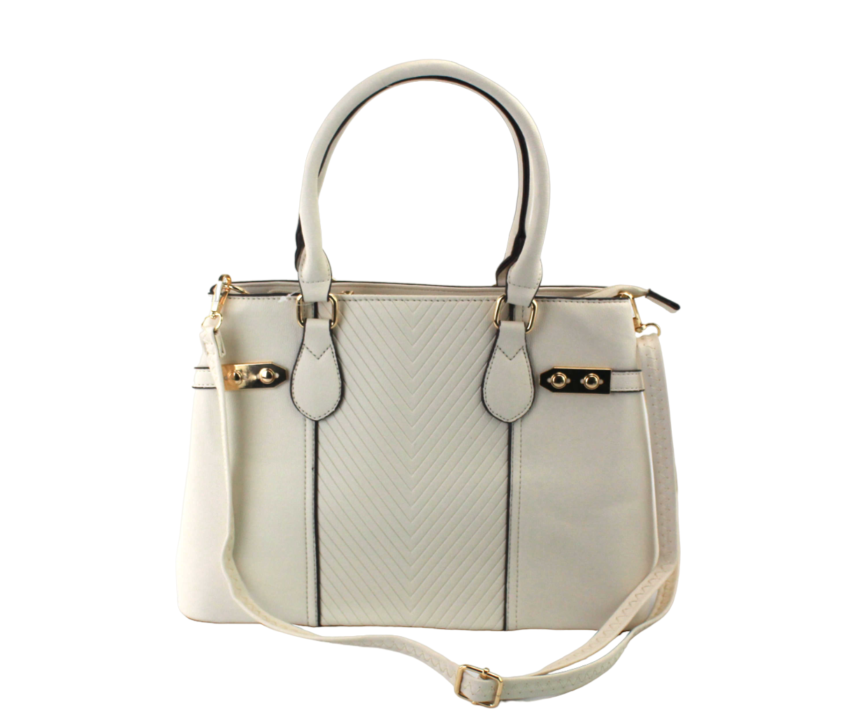 PU Bag With Golden Metal Side Clips