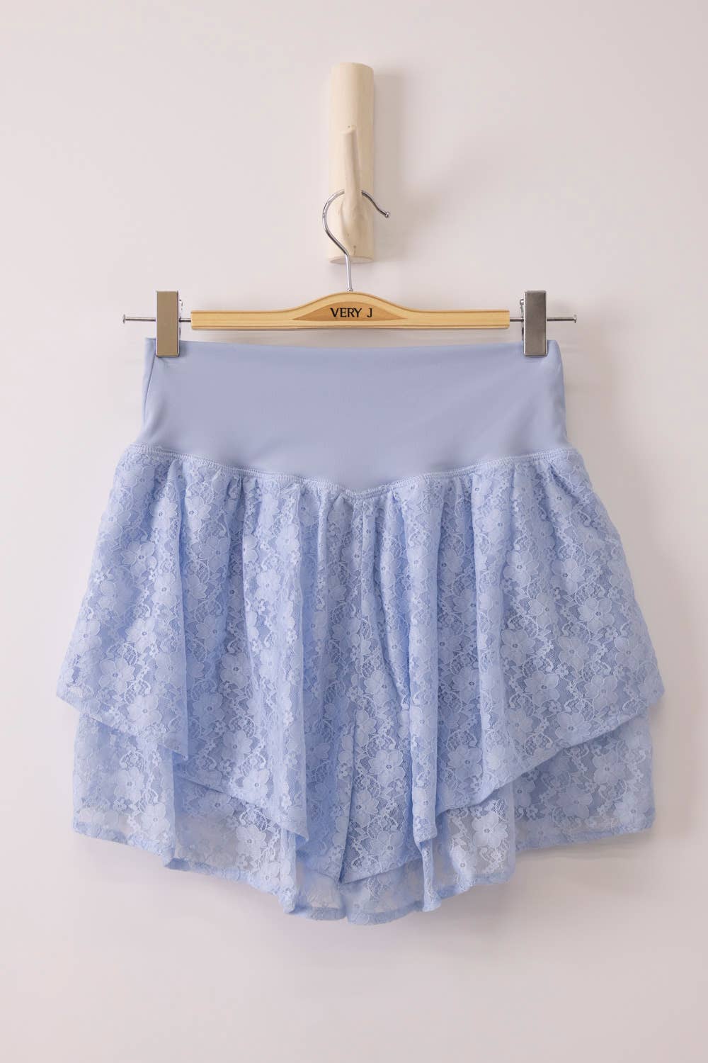 Double Layered Hem Lace Activewear Shorts