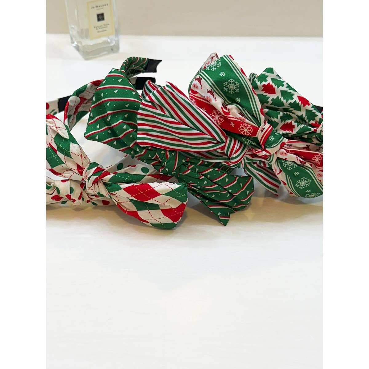 Christmas Theme Bow with Adjustable Wire Headbands