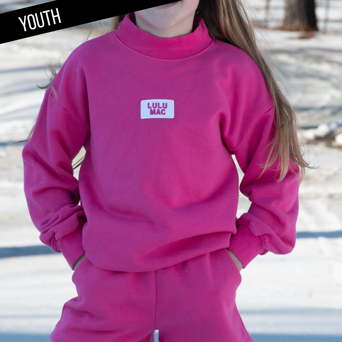 Lulu Mac KID LONGSLEEVE TERRY CLOTH Mock-neck (Multiple Colors)