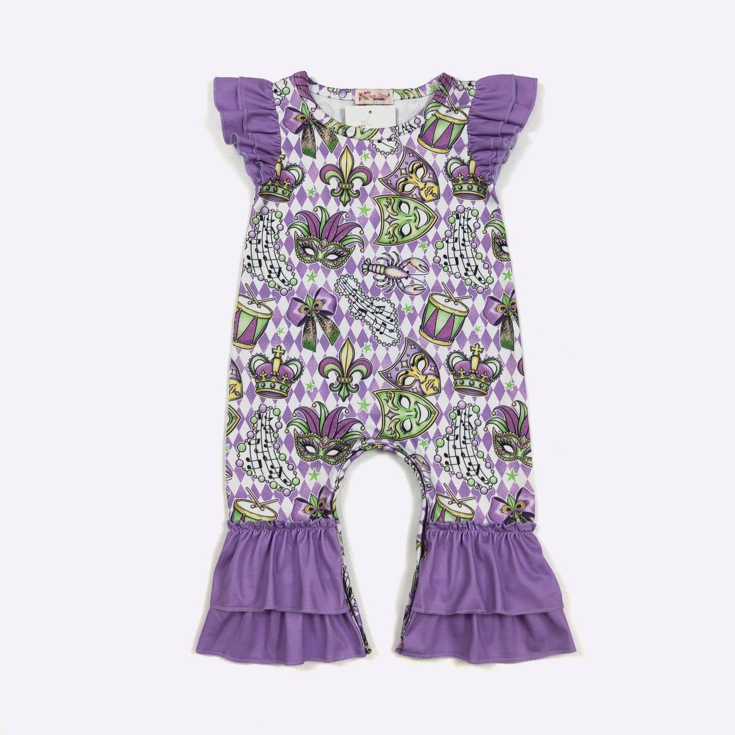 Mardi Masquerade Baby Romper