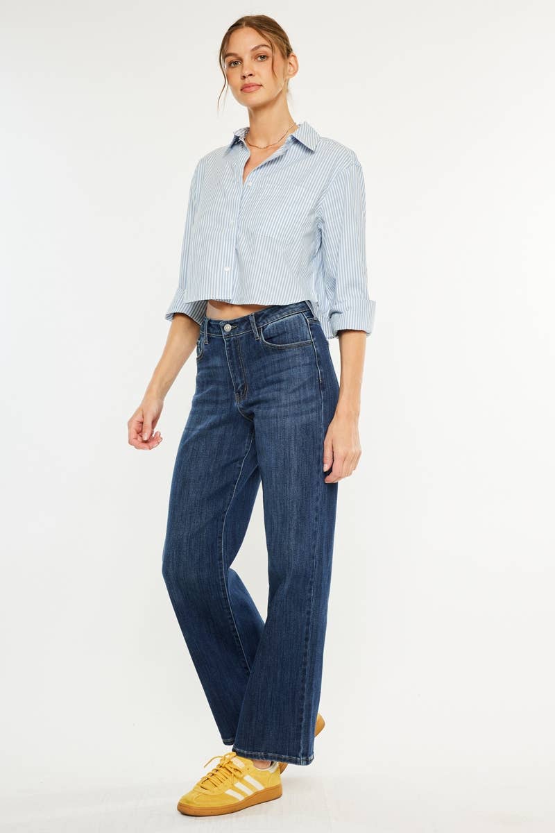 HIGH RISE WIDE LEG Dark KanCan