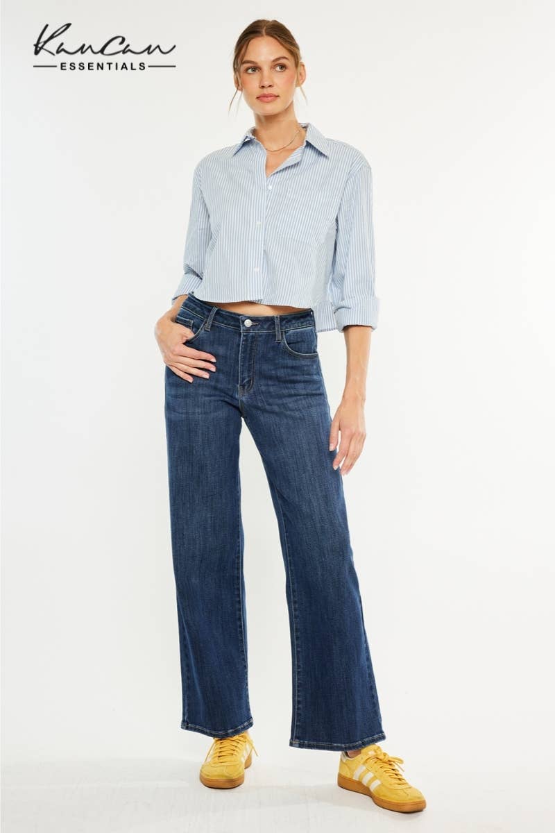 HIGH RISE WIDE LEG Dark KanCan