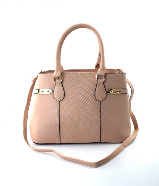PU Bag With Golden Metal Side Clips