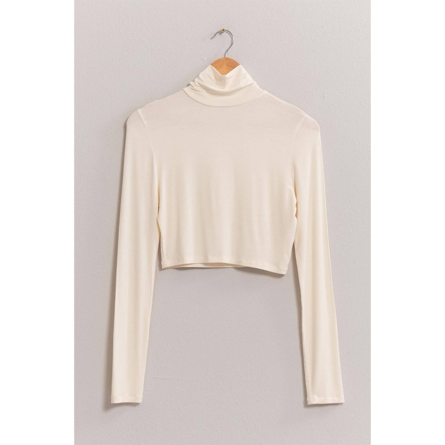Long Sleeve Turtleneck Crop Top
