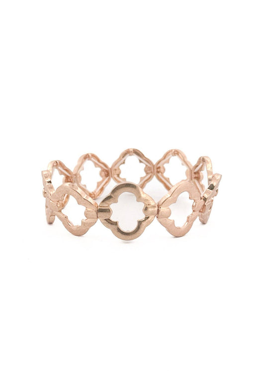 Stretch Clover Bracelet: Gold