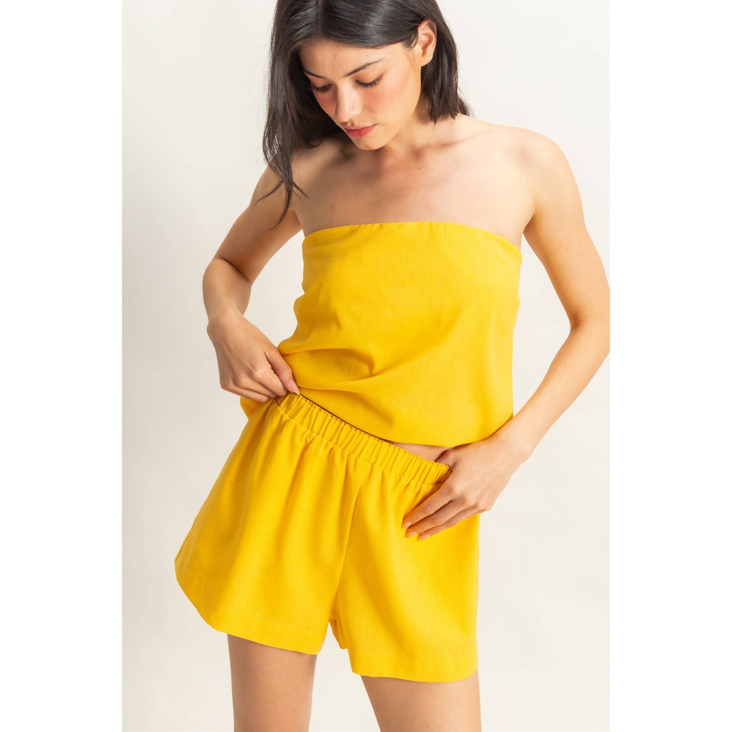 Sunflower Sand Washed Top And Shorts Set