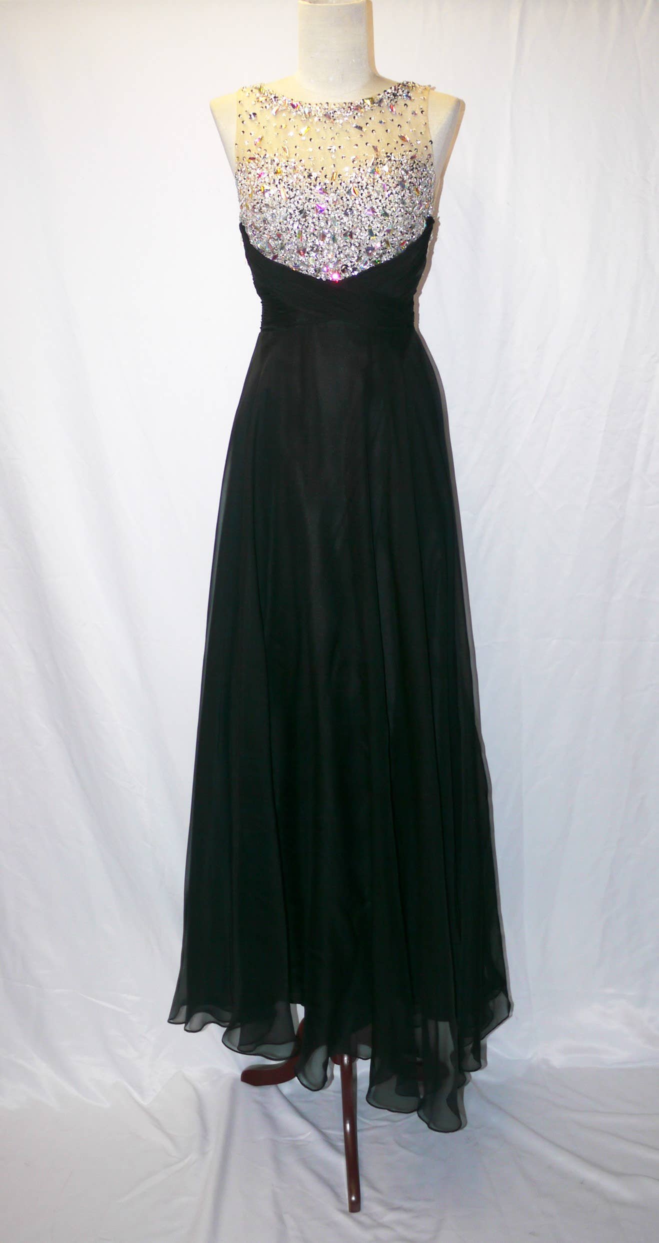 Chiffon Dress With Jewel Rhinestones ~ Medium