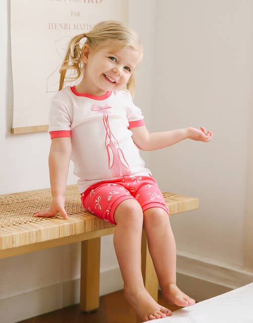 Ballet Shoes Short Sleeve Pajama Set