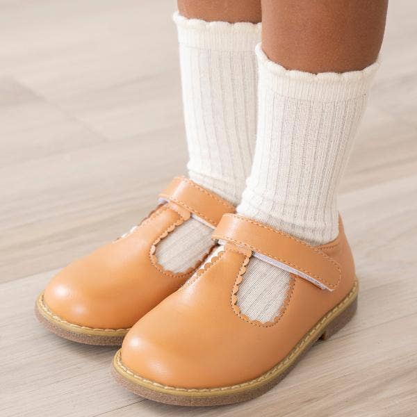 T-Strap Mary Jane Hard Sole Shoes: Hazlenut