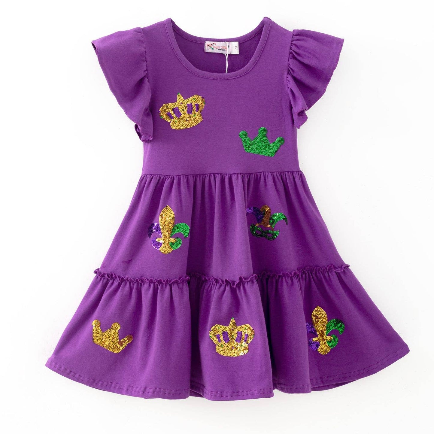 Mardi Gras Sequin Girls Dress
