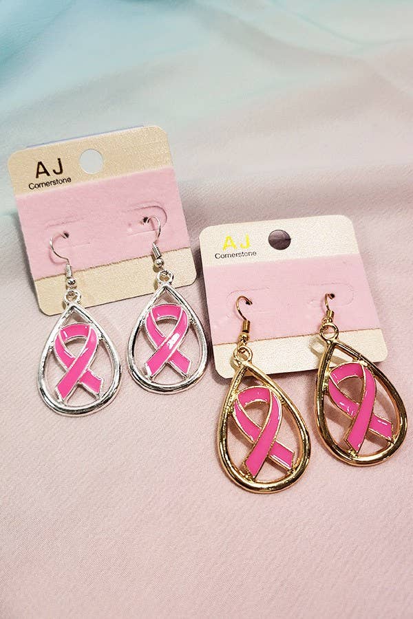 Breast Cancer Awareness Dangle Earrings