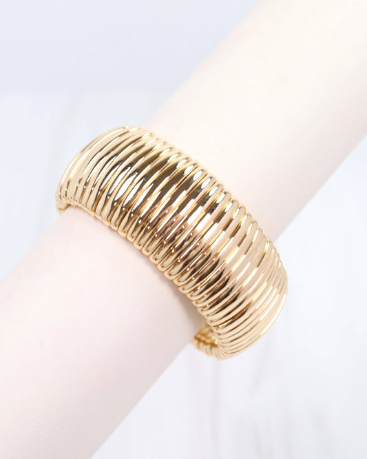 Cobra Stretch Bracelet Gold
