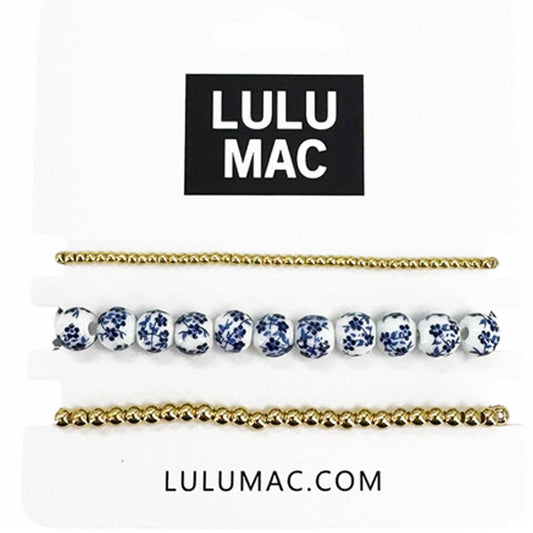 Blue porcelain with Solid Gold