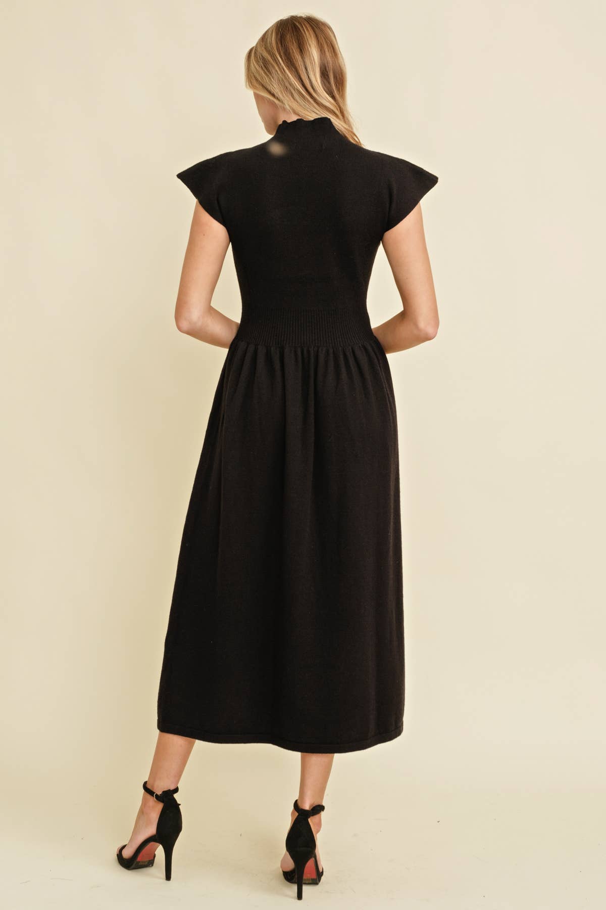 Black Mock Neck Maxi