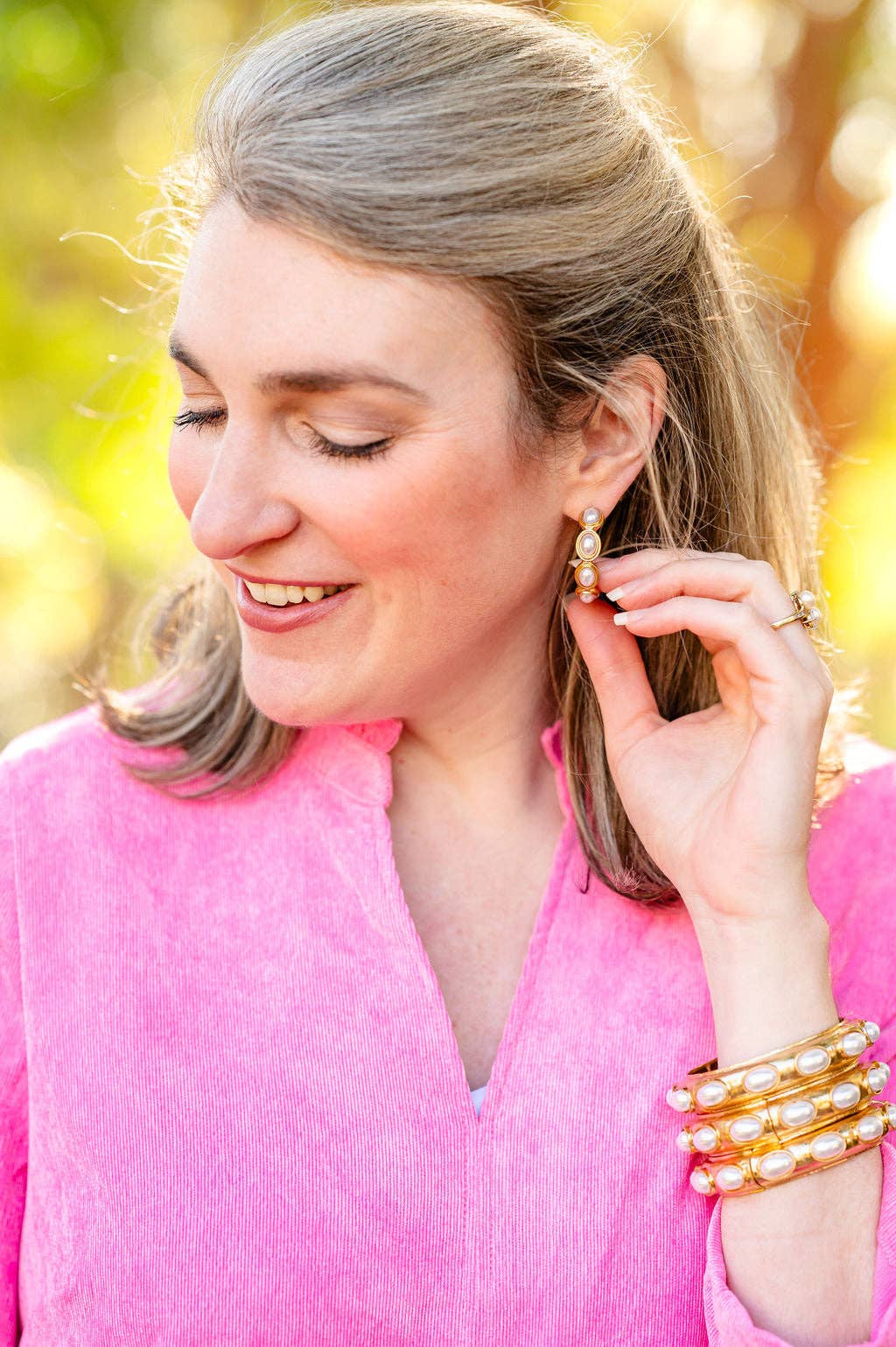 Harriette Pearl Bracelet Gold: Default