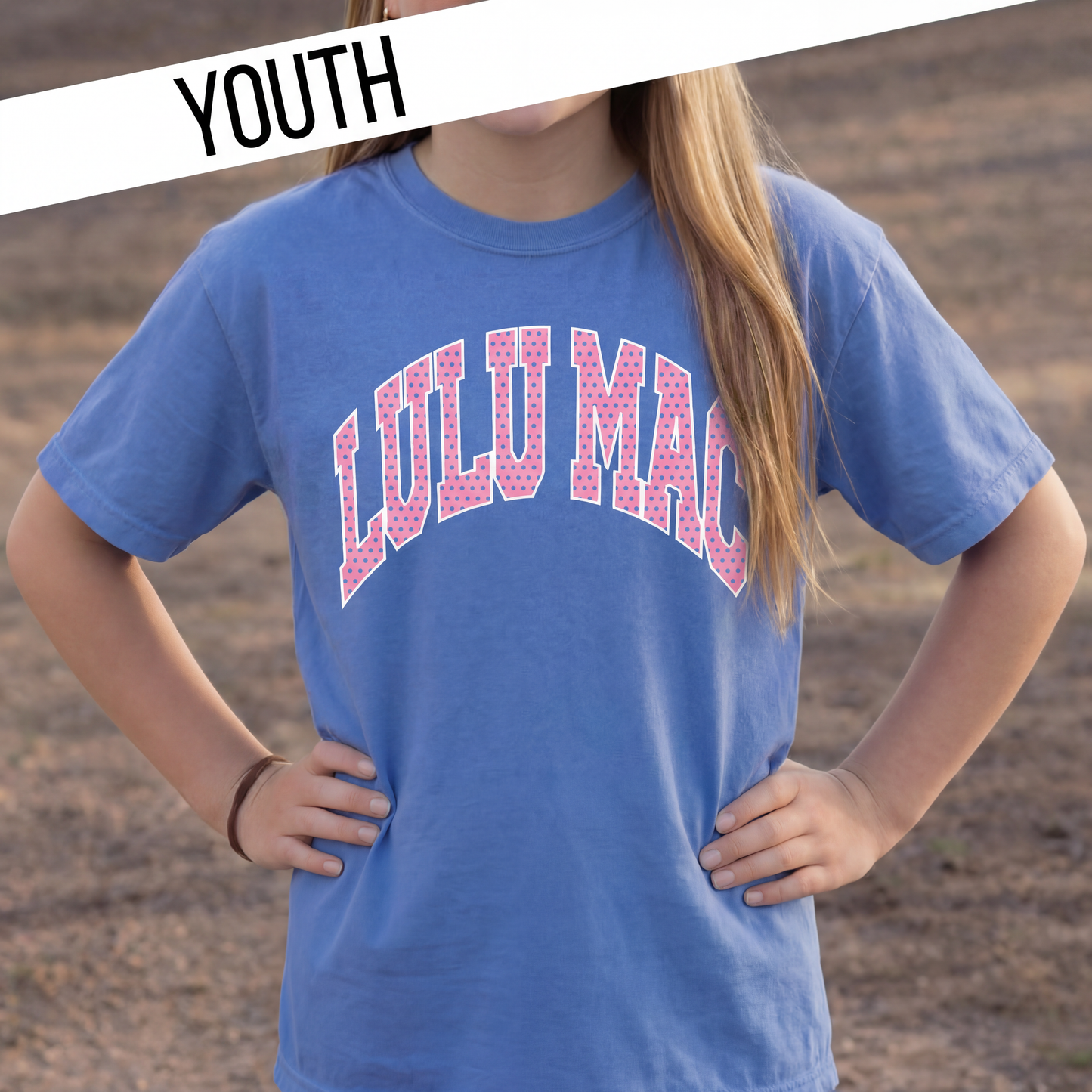 Lulu Mac Dot Youth Comfort Colors Tee (Multiple Colors)