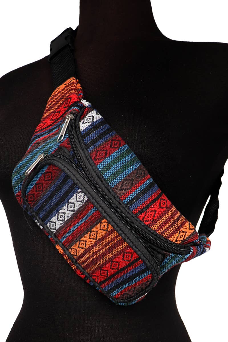 Boho Navajo Baja Tribal Woven Bum Bag Fanny Pack