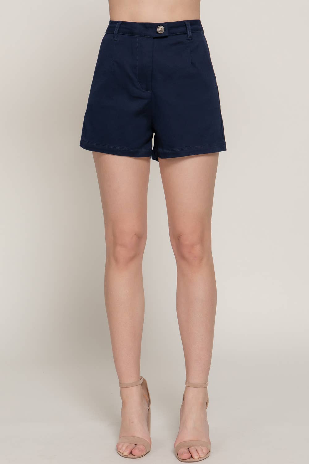 High Waist Side Pocket Stretch Shorts