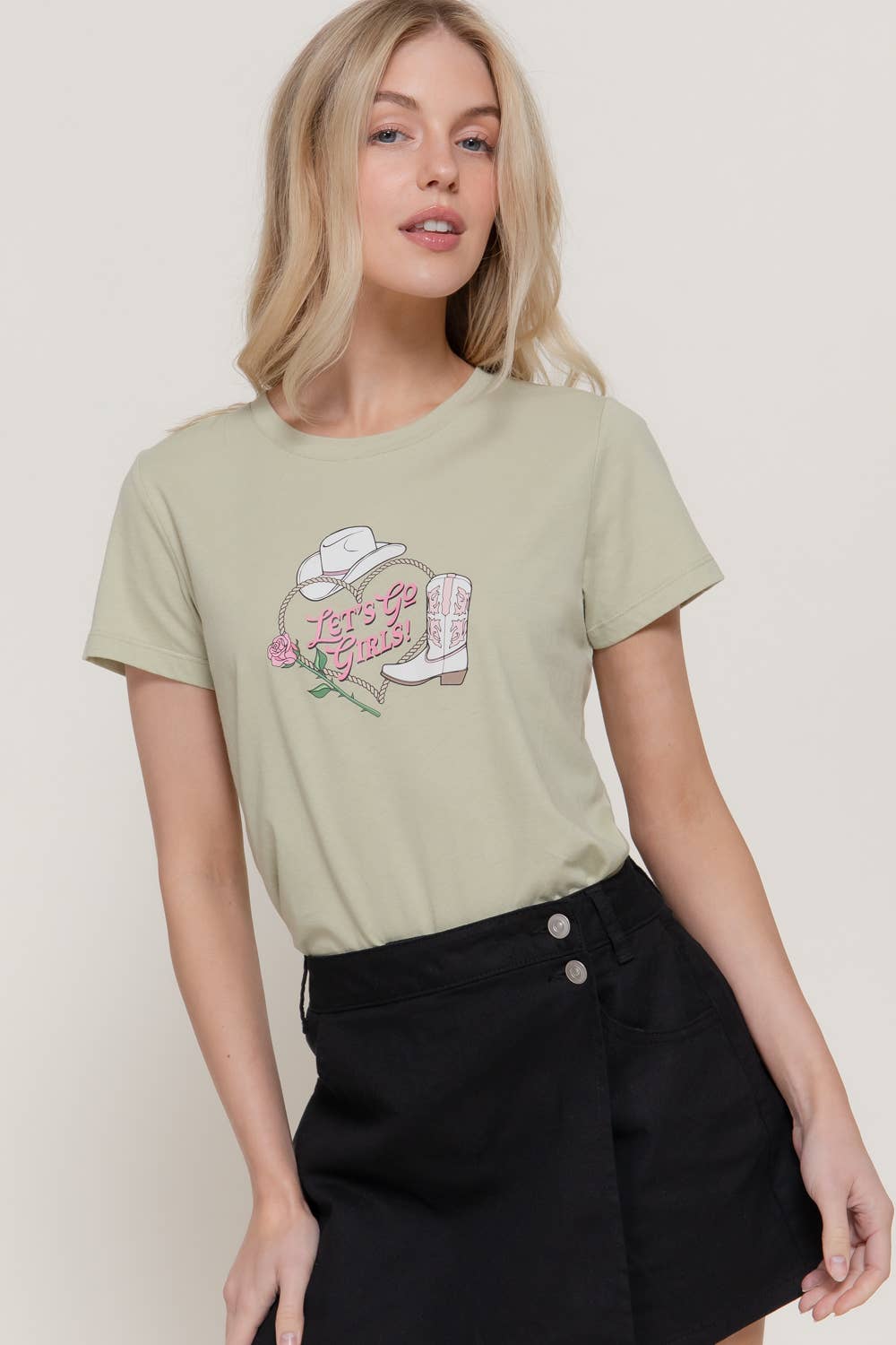 Let’s Go Girls Crew Neck Graphic T-Shirt