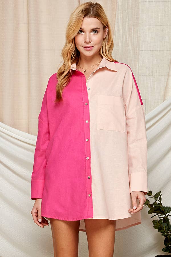 Outdoor Adventure Women's Contrast Button Down