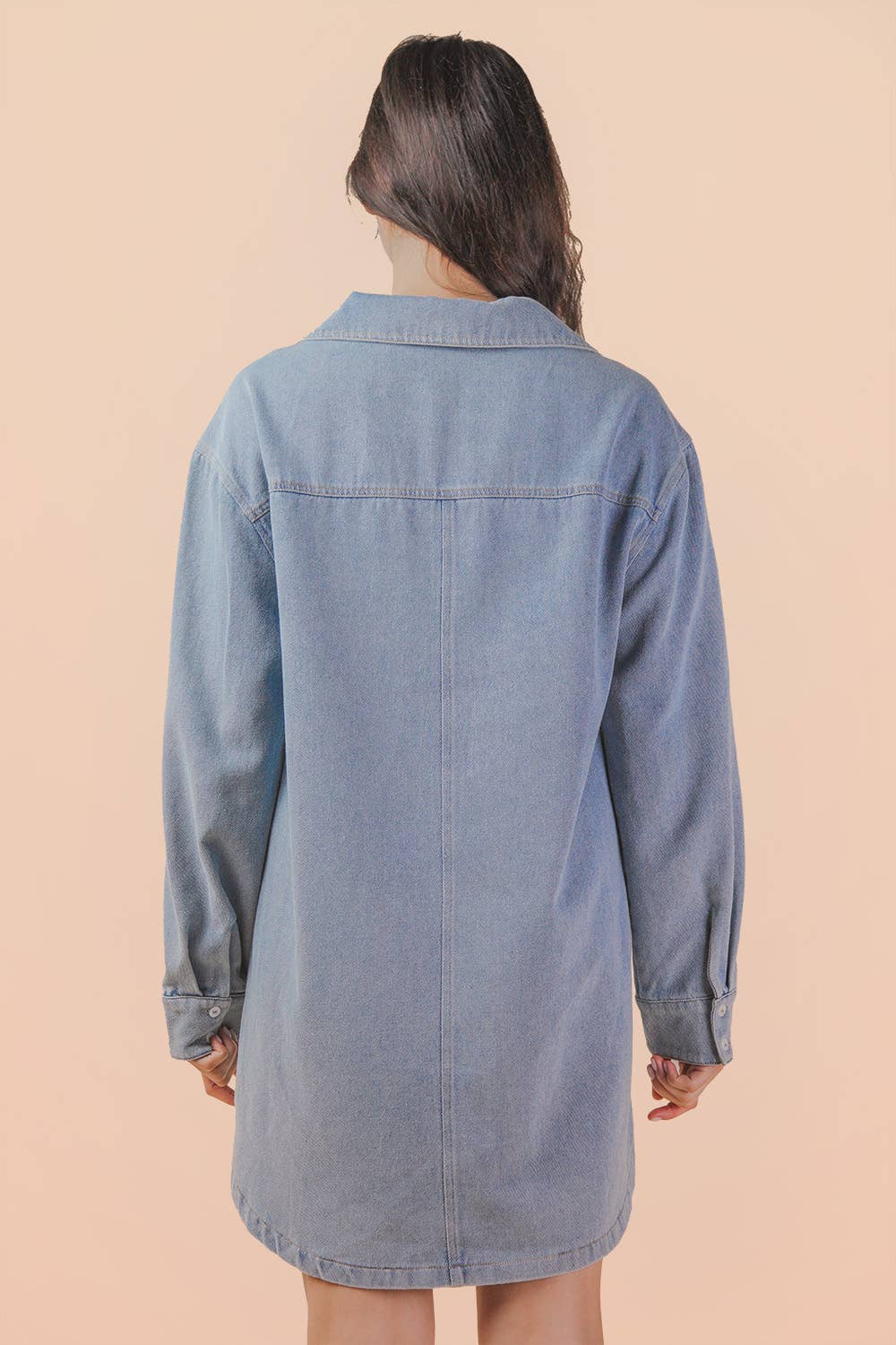 Mineral Washed Mini Shirt Dress