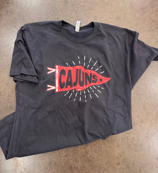Cajuns Pennant Flag Graphic Tee