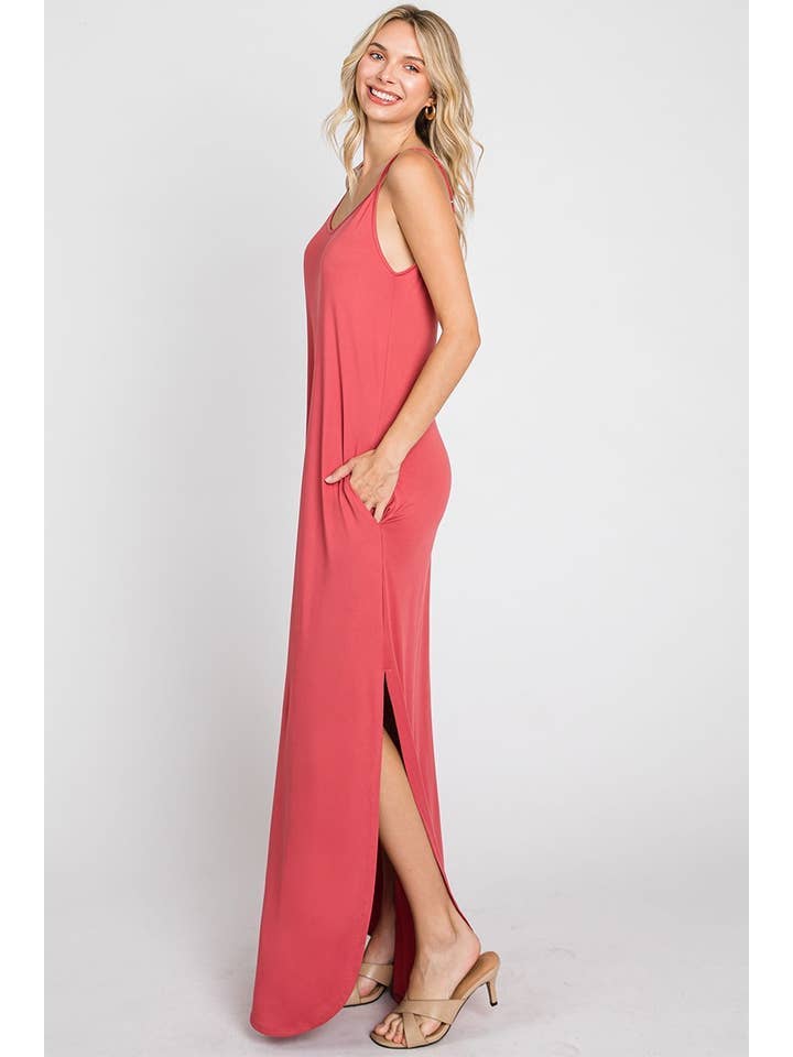 CAMI MAXI DRESS WITH POCKETS