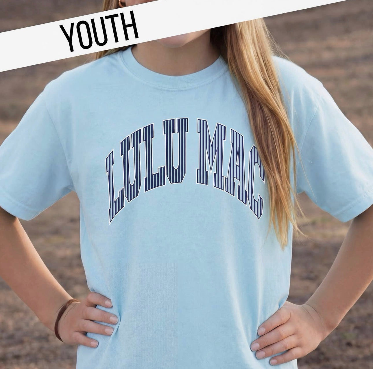 Lulu Mac Stripe Youth Comfort Colors Tee (Multiple Colors)