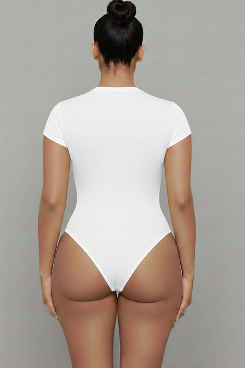 Short Sleeve Crew Neck Bodysuit