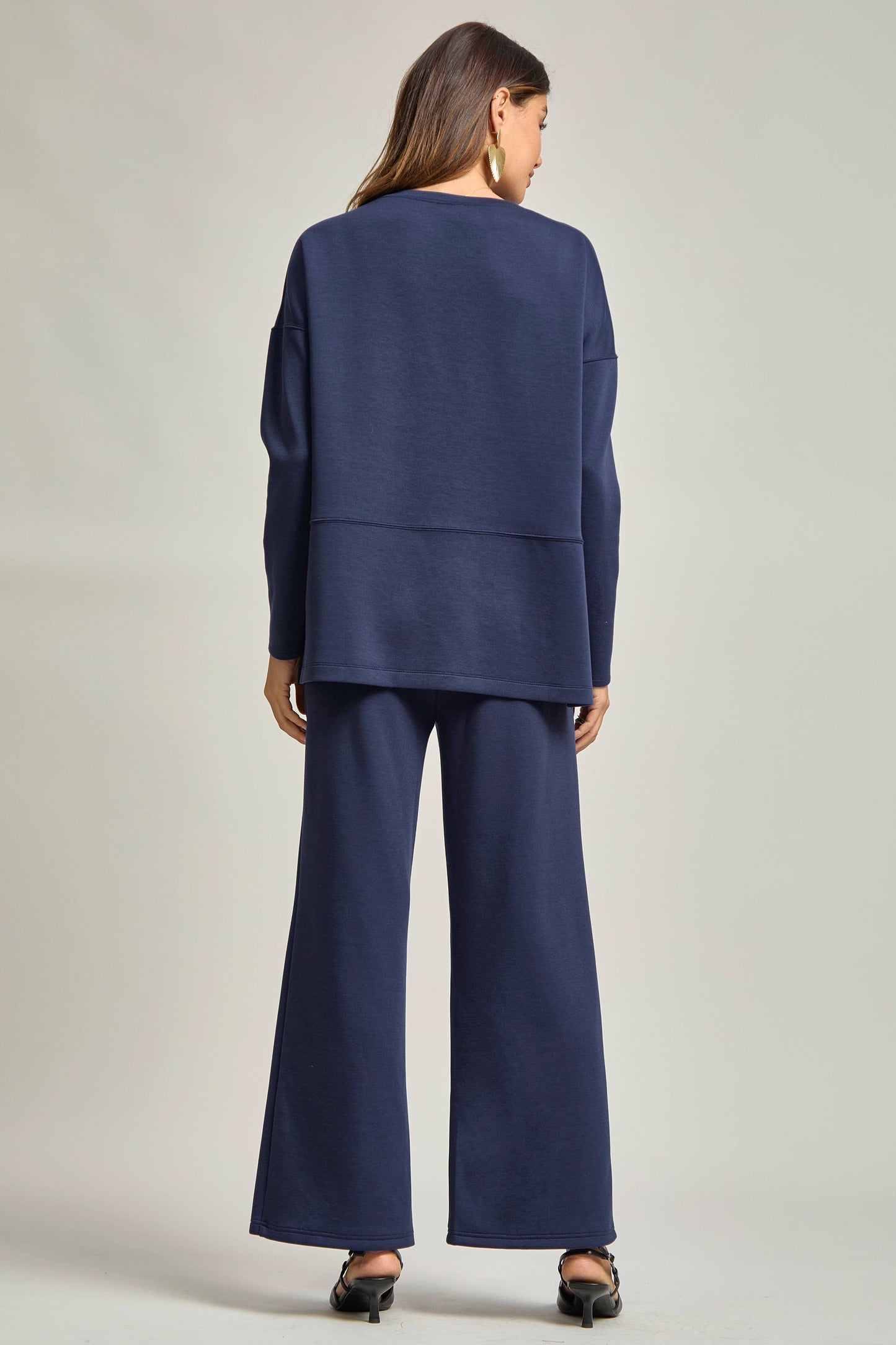 Tunic Top + Straight Pants Travel Modal Set