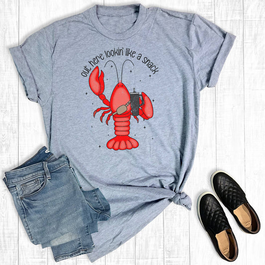 Boujee Crawfish Out Here Lookin' Like A Snack Graphic Tee