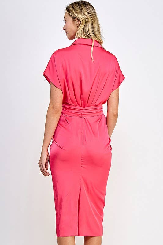 Charmeus Midi Collared Dress for Women