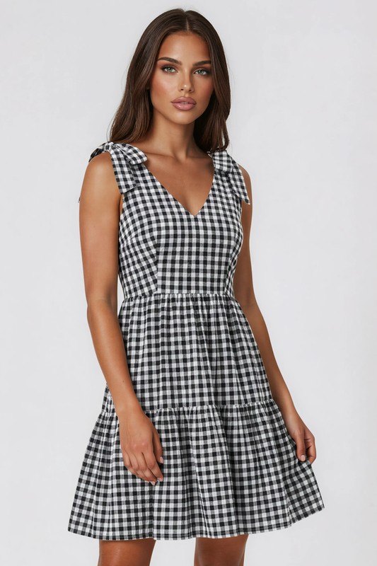 Gingham Ruffle Dress