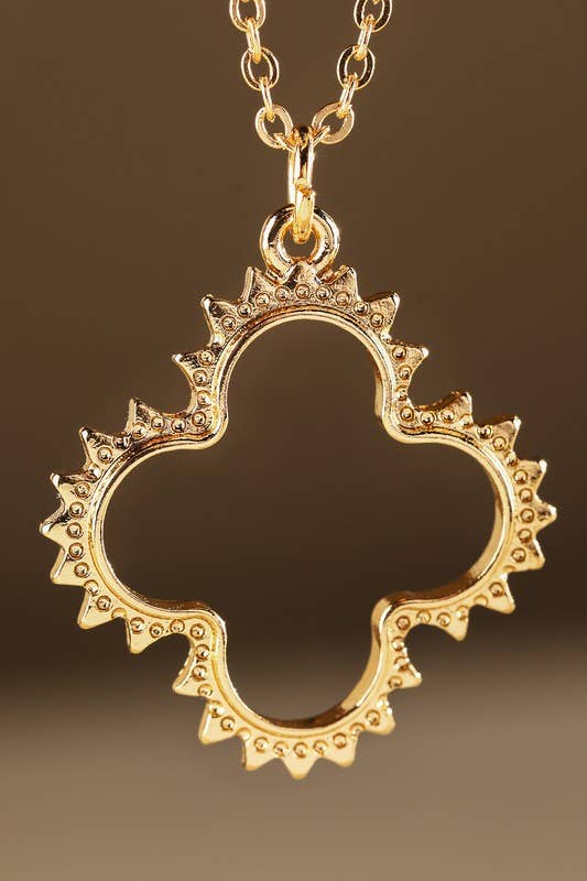 Multi- Strand Clover Pendant Necklace