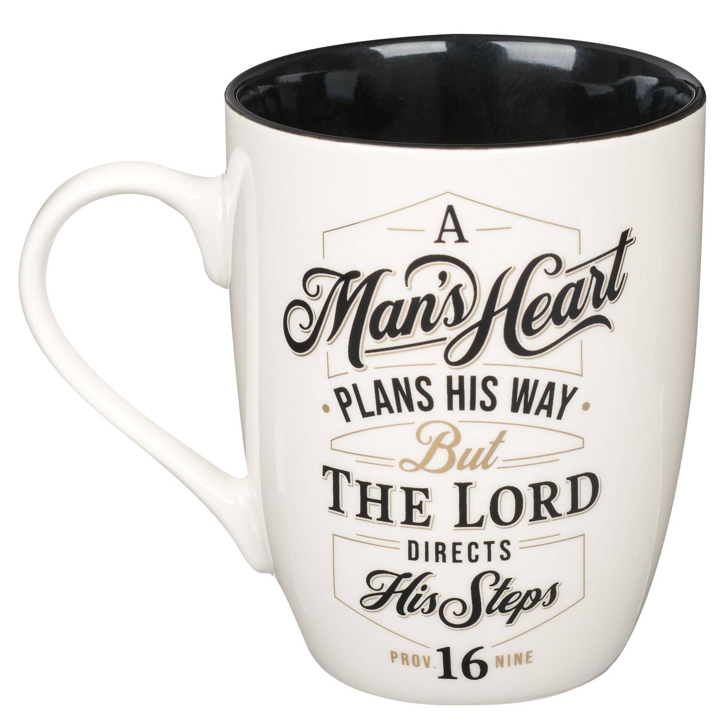 Mug Black Man's Heart Prov. 16:9