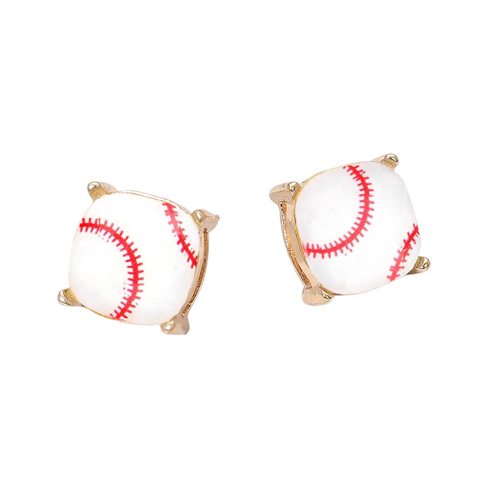 Sports Square Stud Earring
