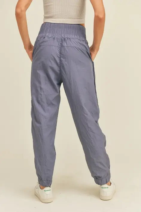 Purple High Rise Warm-up Style Jogger