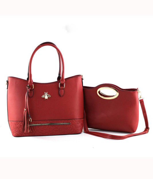 Chic 2 in 1 Tote/ Satchel With Shoulder Strap