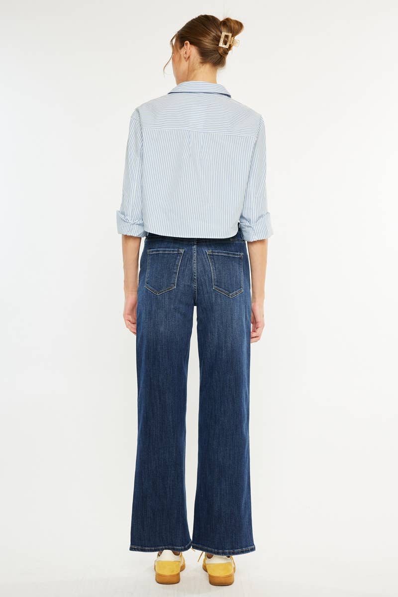 HIGH RISE WIDE LEG Dark KanCan