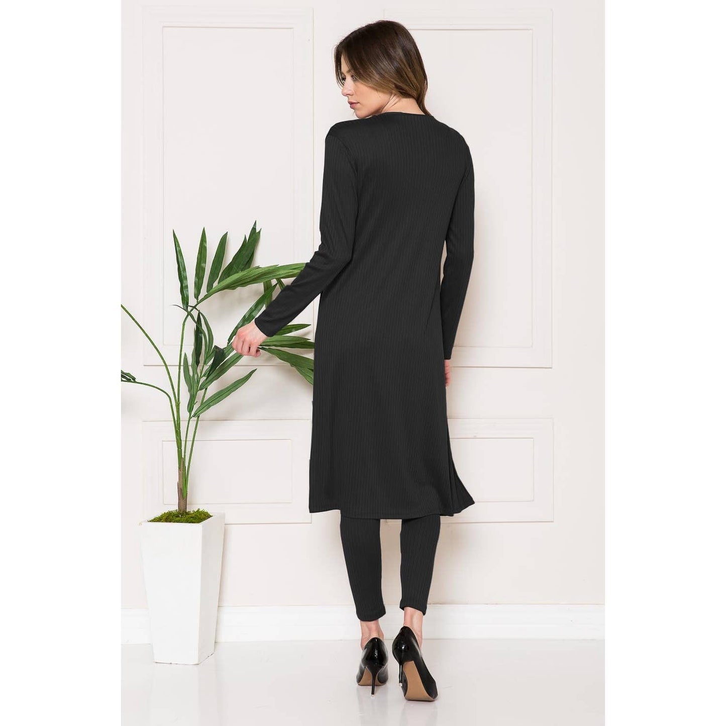 3PCS SET CROP TOP JOGGERS PANTS WITH CARDIGAN