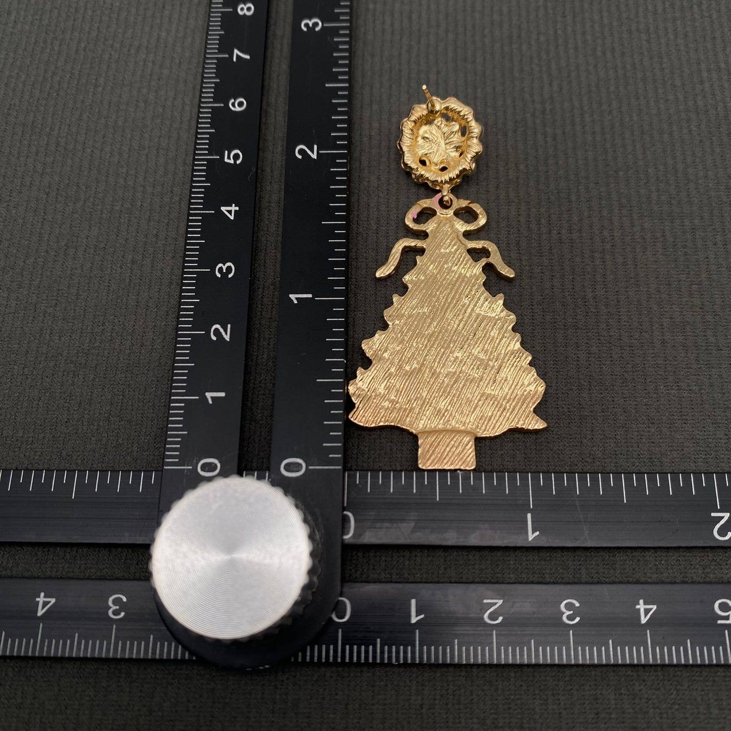 Enamel Christmas Tree DangleEarrings